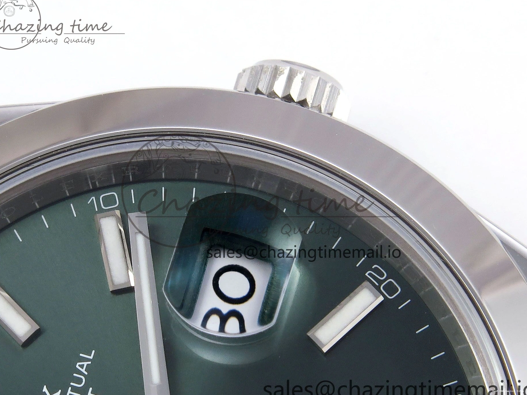 Best AAA Replica Sites 904L on VSF Dial DateJust FreshLook 1282 Edition 41 VS 126330 Green SS Jubilee Bracelet 1:1 Best 0115